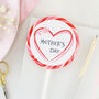 Red And Pink Hearts Mother's Day Lollipop, thumbnail 1 of 3