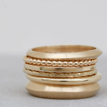 9ct Gold Ring Hand Carved Thin Band, 8 of 12