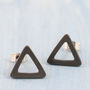 Triangle Earrings Geometric Studs, thumbnail 5 of 8