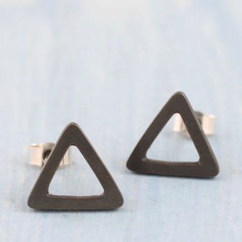 Triangle Earrings Geometric Studs, 5 of 8