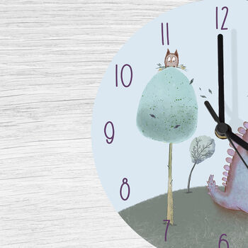 Dinosaur And Owl Clock, 3 of 3