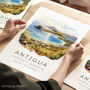 Antigua Caribbean Island Travel Print, thumbnail 1 of 7