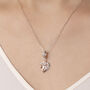 16th Birthday Necklace Sterling Silver And Rose Gold Heart Pendant, thumbnail 2 of 5
