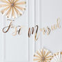 Gold Foiled 'Just Married' Wedding Bunting Decoration, thumbnail 1 of 3