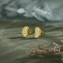 Sterling Silver Mitochondria Stud Earrings, thumbnail 3 of 12