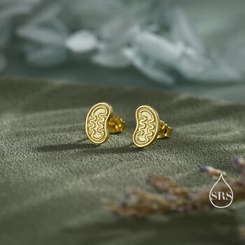 Sterling Silver Mitochondria Stud Earrings, 3 of 12