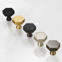 Brass Gold, Black, Grey And Silver Hexagon Door Knobs, thumbnail 1 of 8