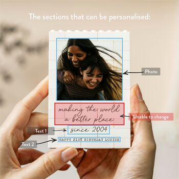 Personalised Photo Block For Best Friend Birthday, 4 of 9