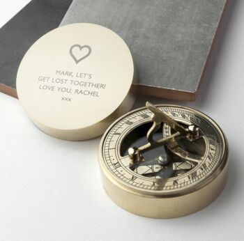 Personalised Iconic Adventurer's Sundial Compass, 7 of 7