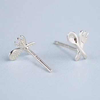 Sterling Silver Spoon And Fork Earrings, 4 of 5