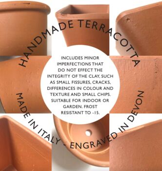 25th Silver Wedding Anniversary Terracotta Heart Flower Pot, 5 of 6