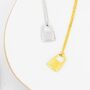 Sterling Silver Padlock Pendant Necklace, thumbnail 5 of 12