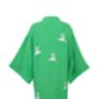 Origami And Hokusai Wave Embroidered Island Green Long Kimono, thumbnail 11 of 12