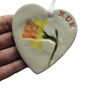 Handmade Ceramic Heart – Daffodil And “Mum” Keepsake Gift, thumbnail 1 of 11