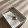 18 K Gold Plated Elephant Pendant Necklace Emerald, thumbnail 2 of 12