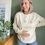Embroidered Loved Organic Sweatshirt, thumbnail 2 of 4