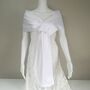White Bridal Evening Dress Shawl, thumbnail 7 of 7