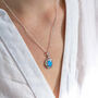 Molten Sterling Silver Blue Opal Necklace, thumbnail 2 of 11