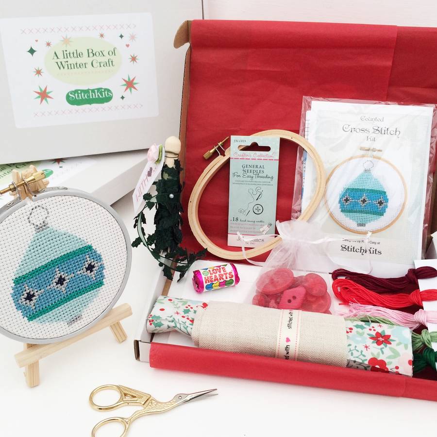 Craft Box 'Christmas' Edition By StitchKits Crafts | notonthehighstreet.com