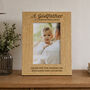 Personalised Wooden Photo Frame For Godfather, thumbnail 2 of 4