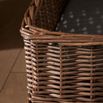 Personalised Wicker Basket Pet Bed With Cushion, 5 of 6