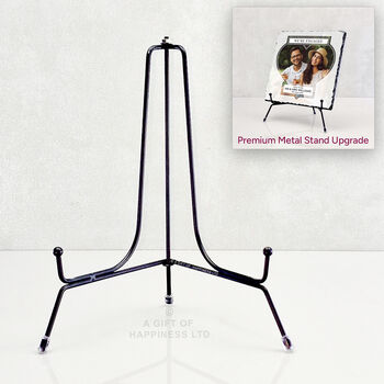 We’re Engaged Personalised Rock Photo Slate Couples Engagement Gift, 5 of 6