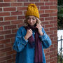 Ladies Personalised Initial Knitted Bobble Hat, thumbnail 6 of 11