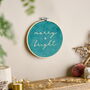 Merry And Bright Christmas Velvet Hoop, thumbnail 1 of 2