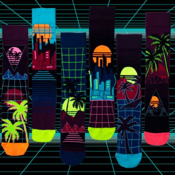 United Oddsocks Retro Wave Men's Gift Box Set, 2 of 2