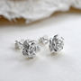 Sterling Silver Classic Rose Stud Earrings, thumbnail 1 of 6