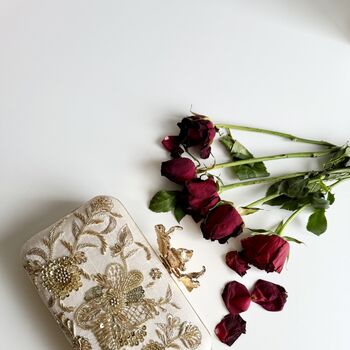 Florentine Flower Clasp Clutch, 3 of 5