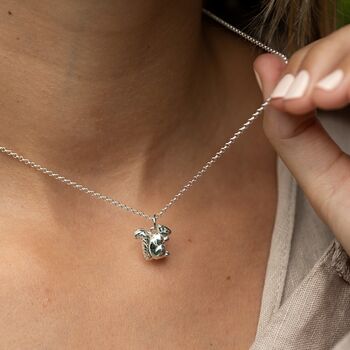 Squirrel Necklace, Sterling Silver Or Gold Plated, 3 of 10