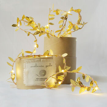 Gold Leaf Fairy Lights For Table Decorations, 6 of 6