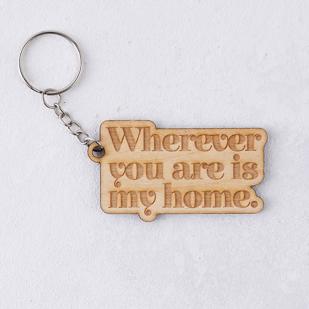 Image of 'Wherever You Are Is My Home' New Home Keyring