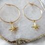 Charm Gold Plated Hoop Earrings Mothers Day Jewellery, thumbnail 6 of 10