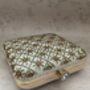Handcrafted Raw Silk Cream Square Clutch, thumbnail 4 of 6