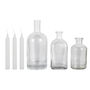 Glass Bottle Candle Holders With Candles Three Pack, thumbnail 2 of 4