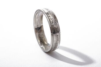 British Shilling Sterling Silver Coin Ring, 12 of 12