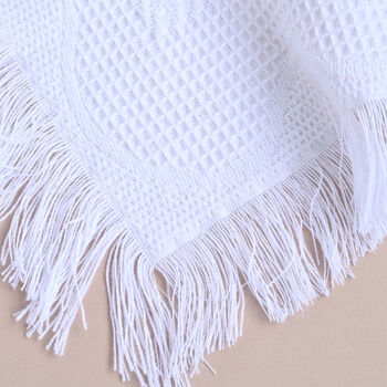 Personalised White Shawl For Christening, 5 of 7