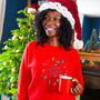 'Merry Christmas' Retro Sweatshirt Jumper, thumbnail 4 of 10