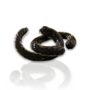 Twisted Murano Glass Chain Sculpture – Amber And Smoke, thumbnail 4 of 4