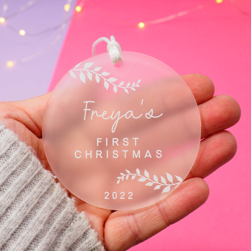 Personalised Baby's First Christmas Tree Decoration By Periwinkle and Clay