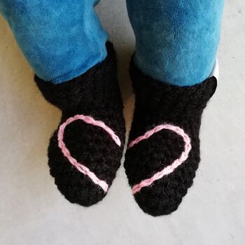 Handmade Baby Booties With Heart Or Snowflake, 8 of 12