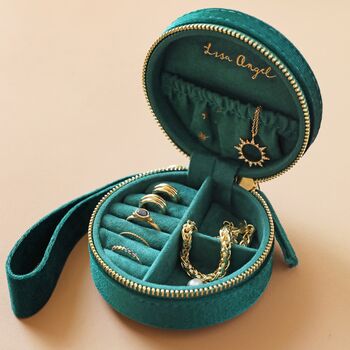 Starry Night Velvet Mini Round Jewellery Case, 11 of 12