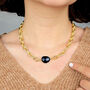 Sapphire September Birthstone Statement Charm Necklace, thumbnail 3 of 6