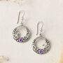 Sterling Silver Celtic Knot Amethyst Earrings, thumbnail 1 of 7