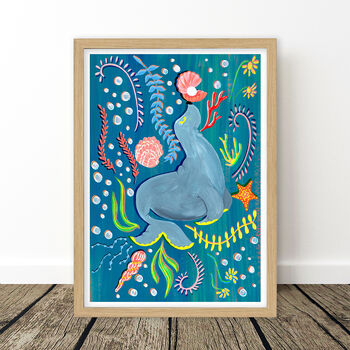 Sea Animal Nursery Art Print, 7 of 9