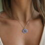 Aster Blue Flower Pendant Necklace, thumbnail 2 of 6