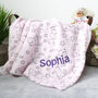 Personalised Pink Elephant And Stars Baby Blanket, thumbnail 1 of 4