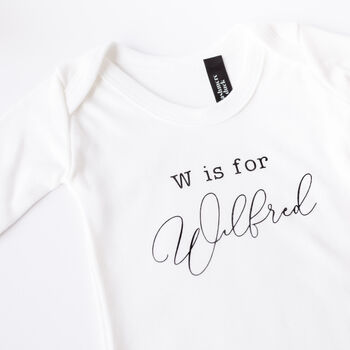 Personalised ‘Is For’ Organic Baby Grow, 2 of 3